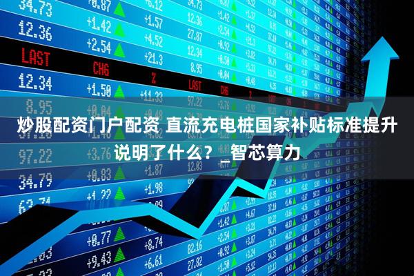 炒股配资门户配资 直流充电桩国家补贴标准提升说明了什么？_智芯算力